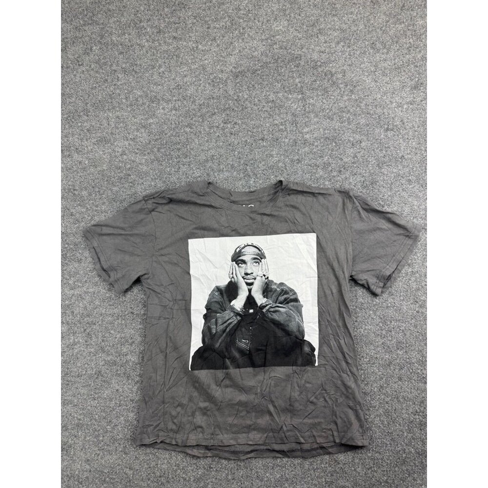 2Pac Tupack‎ Shakur Contemplation T Shirt Adult XL Gray Graphic Tee 90s Rap